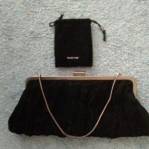 Mary Kay Black Clutch with Silver Chain